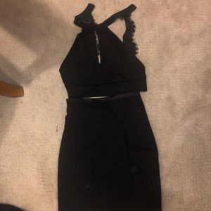 Black two piece dress